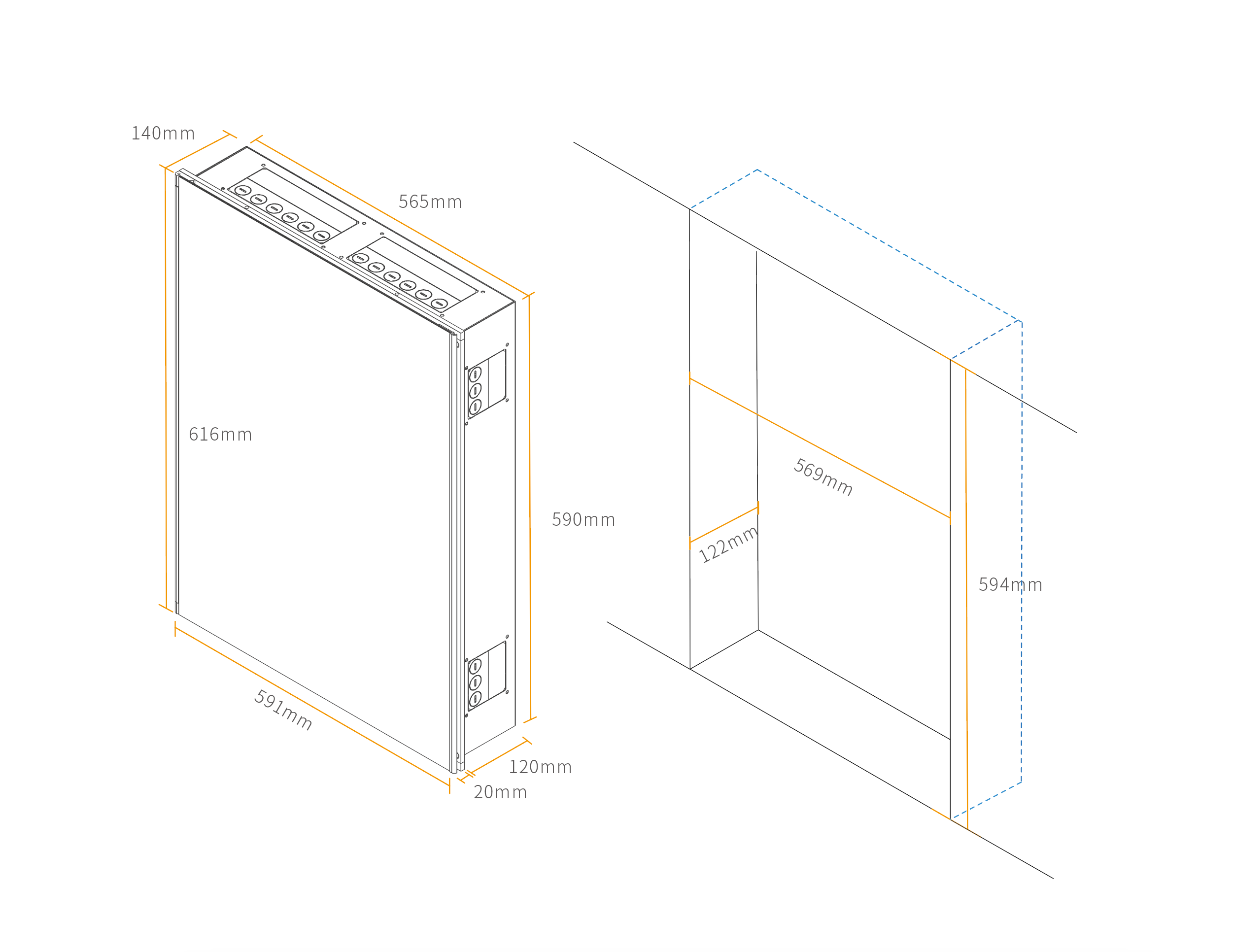 暗裝立體示意圖